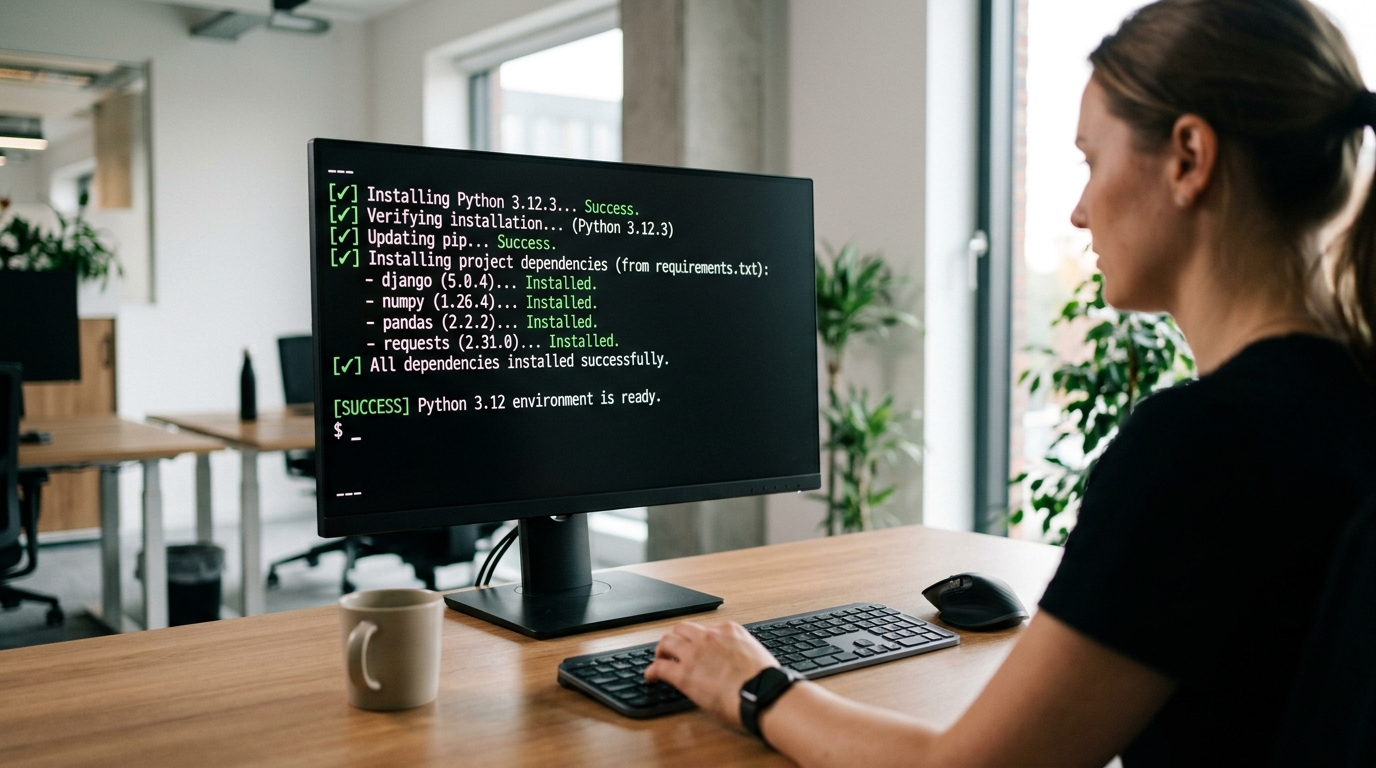 Python环境配置成功界面示意图