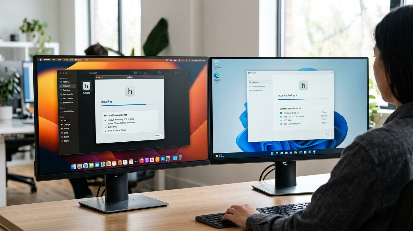 hellogpt电脑版Windows和Mac安装界面